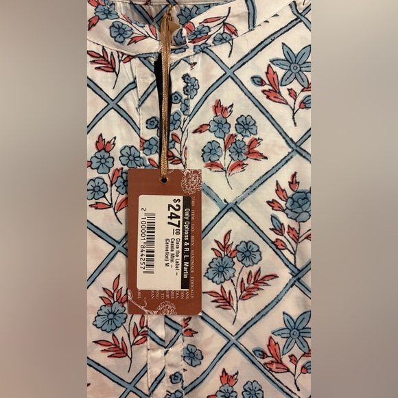 Floral Blue and Red Women's Dress - Picture 1 of 4